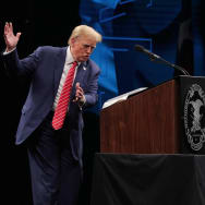 Donald Trump denies that he “froze” during a speech at the NRA convention, blaming the Biden campaign for the alleged misinterpretation of what happened. 