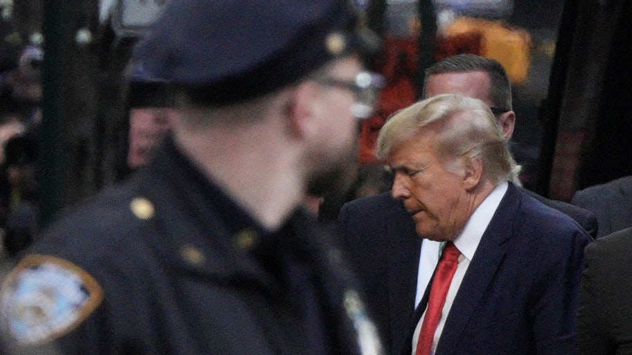 Former U.S. President Donald Trump arrives at Trump Tower after his indictment by a Manhattan grand jury