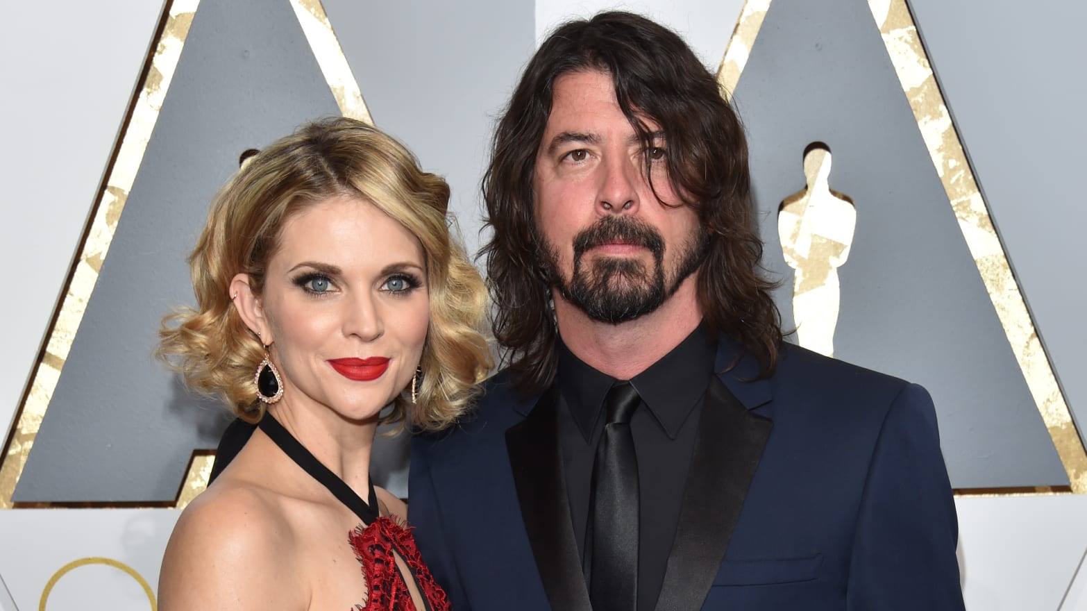 Jordyn Blum and Dave Grohl at the 2016 Academy Awards. 