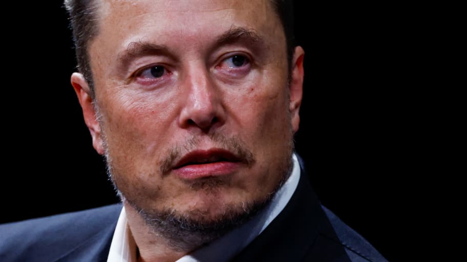 Elon Musk, Chief Executive Officer of SpaceX and Tesla and owner of Twitter, looks on as he attends the Viva Technology conference dedicated to innovation and startups.