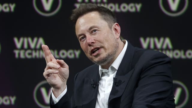 A picture of Elon Musk, who announced Friday that Twitter (aka X) will be deleting “block” as a feature with the exception of DMs.