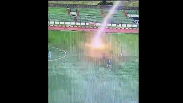 A fatal lightning strike at a soccer match in Indonesia. 