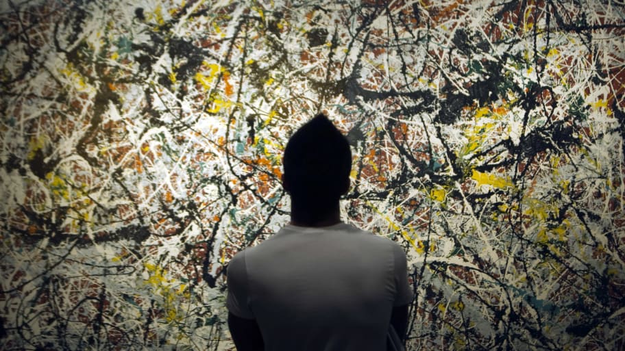 A Jackson Pollock painting