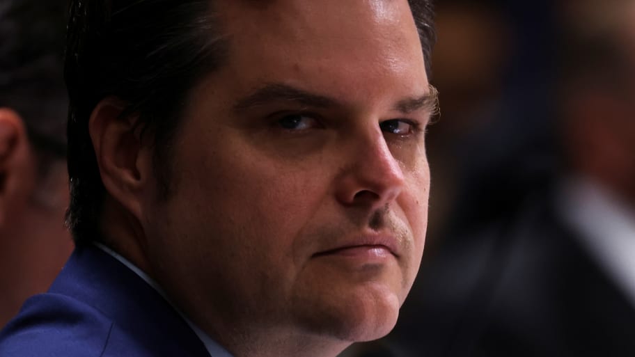 A picture of Rep. Matt Gaetz (R-FL), who is being investigated again by the House Ethics Committee over allegations that he violated sex trafficking laws, used illicit drugs, and accepted a bribery, among other things.