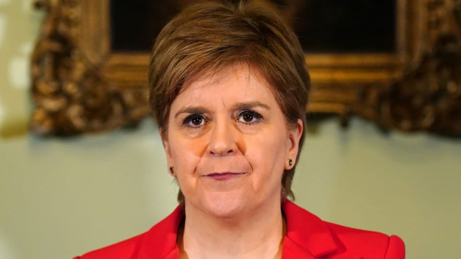 Nicola Sturgeon speaking during a press conference at Bute House in Edinburgh where she announced she will stand down as First Minister of Scotland, February 15, 2023. 