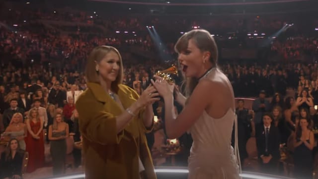Social media users were angry that Taylor Swift appeared to ignore Celine Dion as the iconic Canadian singer presented her with the 2024 Album of the Year award at the Grammys. 