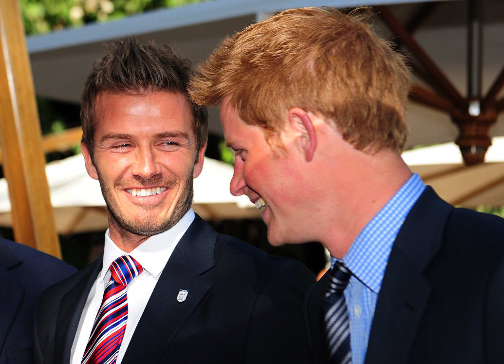  Prince Harry with David Beckham, 2010 