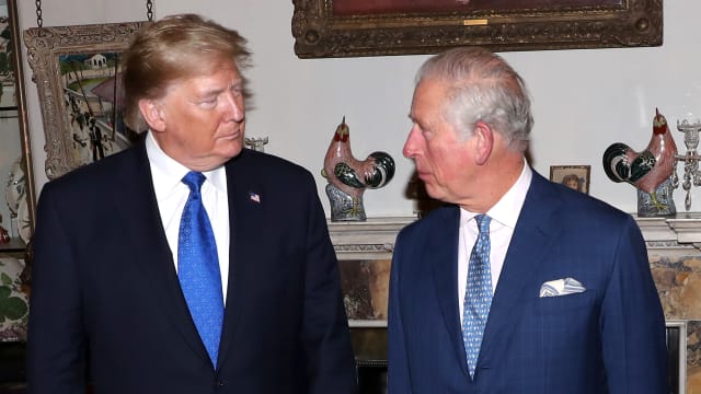Donald Trump and the then Prince Charles on Dec. 3, 2019.