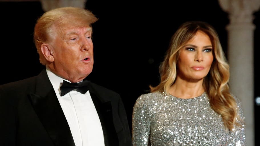 Former U.S. President Donald Trump, who announced a third run for the presidency in 2024, and his wife Melania Trump.