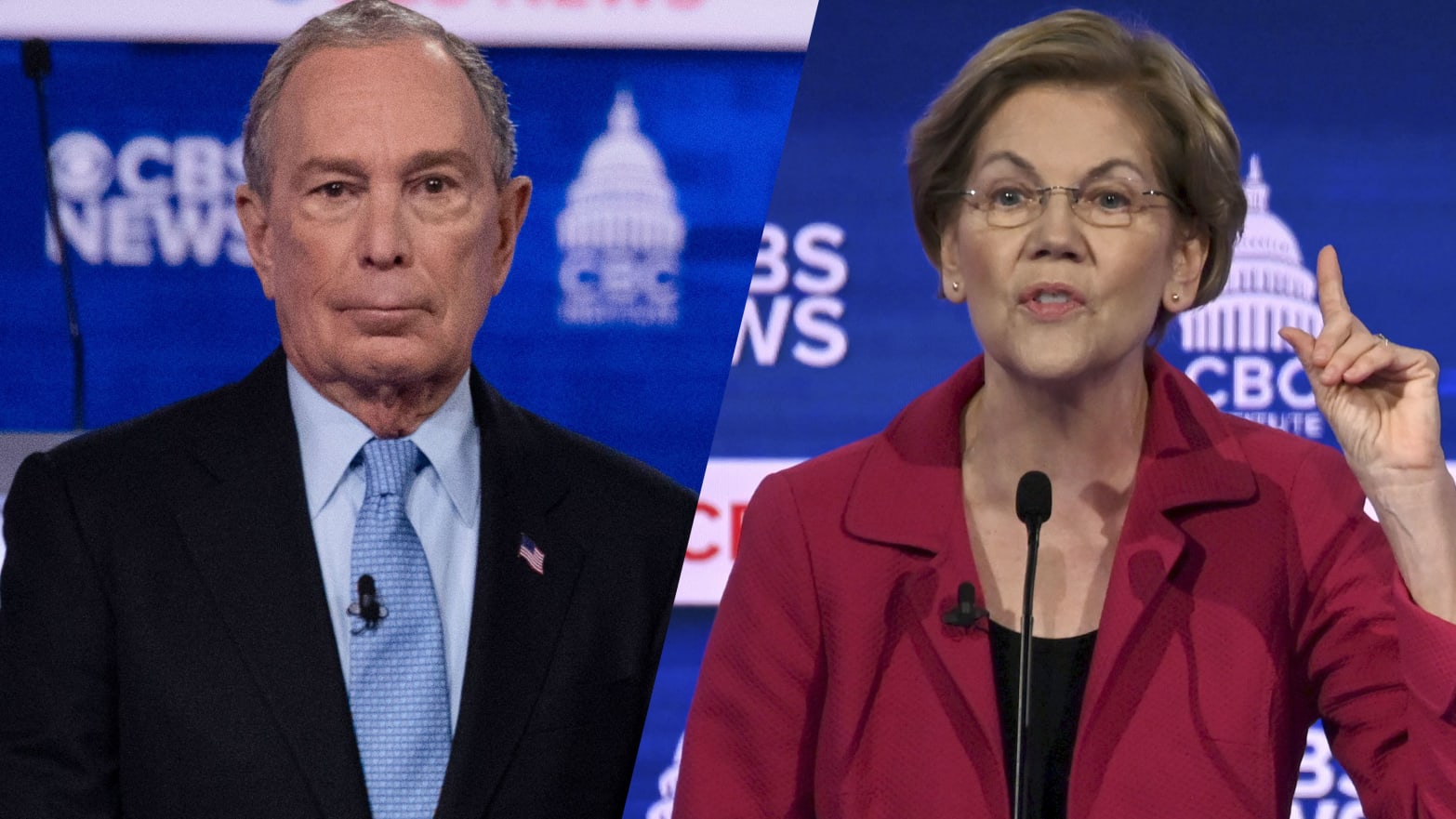 Image result for bloomberg and warren