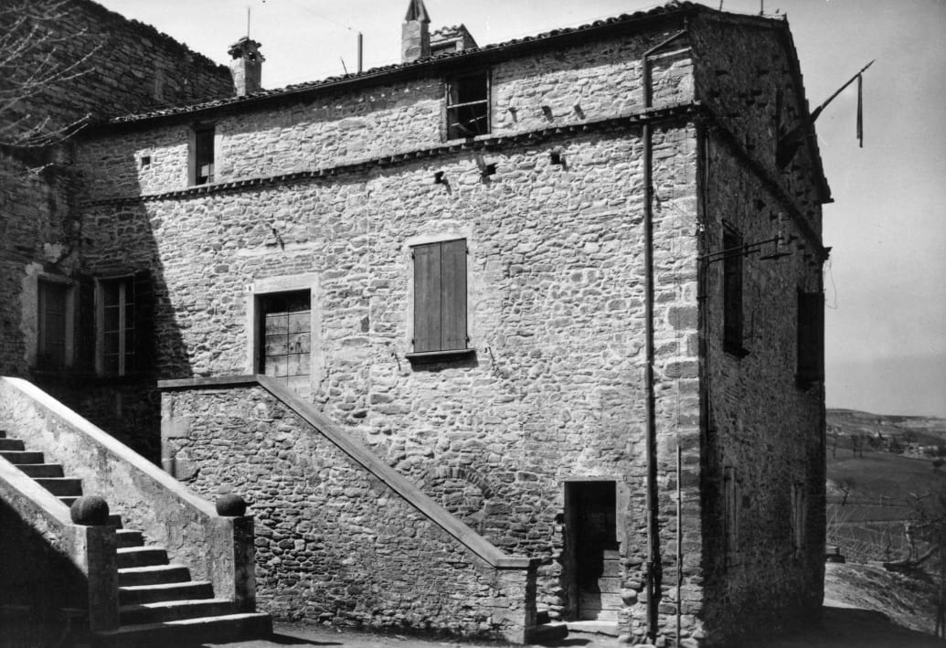 The childhood home of Mussolini in Predappio, Italy.