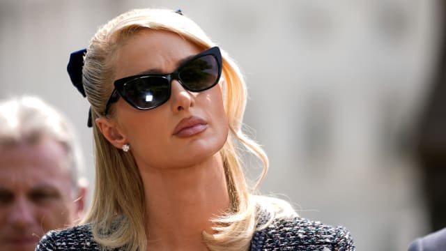 Paris Hilton attends a news conference at the U.S. Capitol