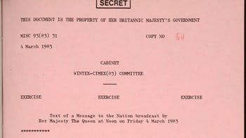 queen's speech nuclear war 1983
