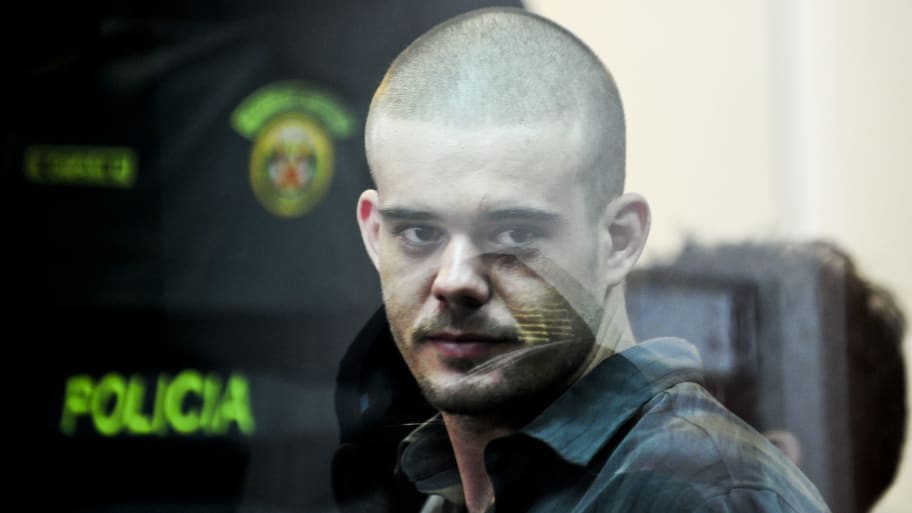 Dutch national Joran Van der Sloot during his preliminary hearing in court in the Lurigancho prison in Lima, Jan.6, 2012.
