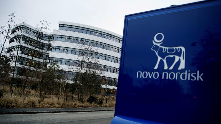Novo Nordisk logo is seen in Bagsvaerd outside Copenhagen, Denmark, Feb. 1, 2017.