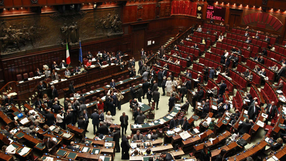 A view of the Italian lower chamber of the deputies, of which Fabio Rampelli is a member.