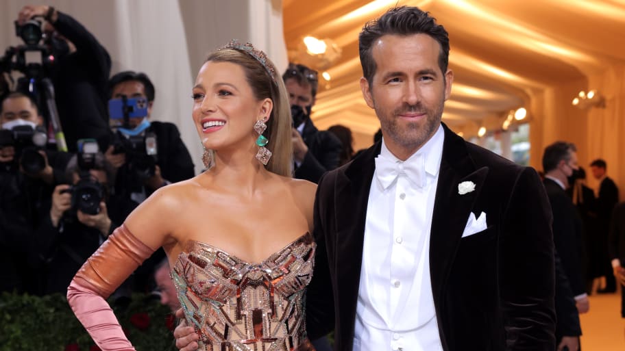 Blake Lively and Ryan Reynolds at the 2022 Met Gala. 