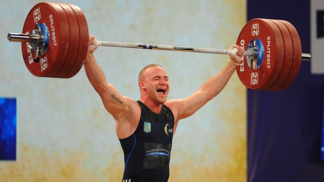 Weightlifter Oleksandr Pielieshenko of Ukraine