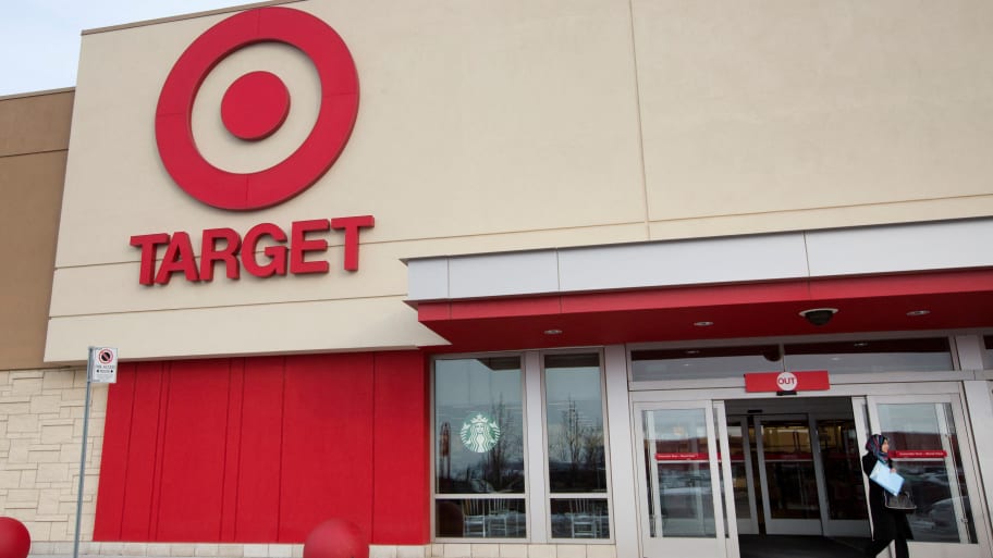 A customer leaves a Target store on Jan. 15, 2015.