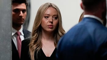 Tiffany Trump returns from a break during Former President Donald Trump's hush money trial at Manhattan Criminal Court on May 28, 2024 in New York City.