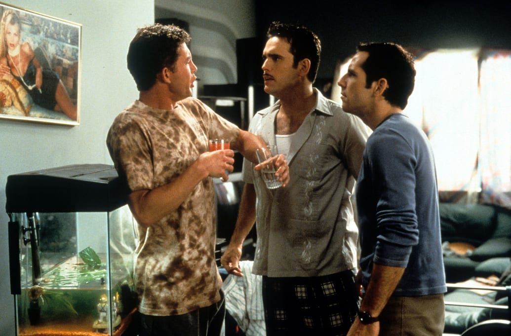Lee Evans, Matt Dillon and Ben Stiller in a still from the film 