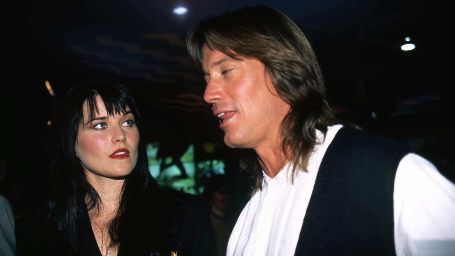 Actors Lucy Lawless and Kevin Sorbo