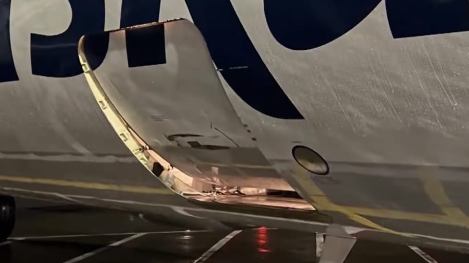 The cargo door of an Alaska Airlines plane was found to be slightly ajar when it arrived at a gate at Portland International Airport after landing on a flight from Mexico.