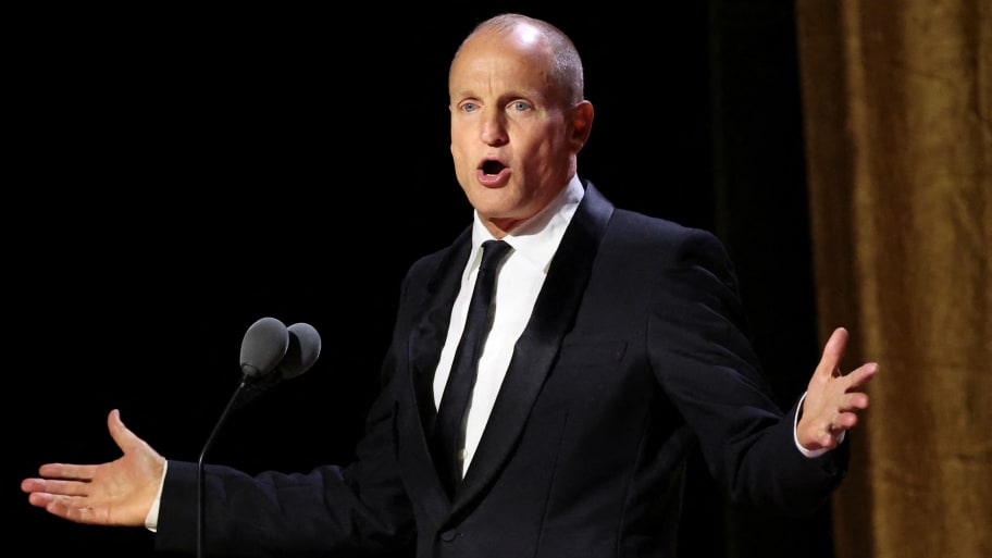 Woody Harrelson speaks during the 13th Governors Awards in Los Angeles, California, U.S.