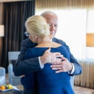 President Joe Biden met with Yulia Navalnaya, and her daughter Dasha to express condolences for the late Alexei Navalny, on Thursday Feb. 22, 2024. 