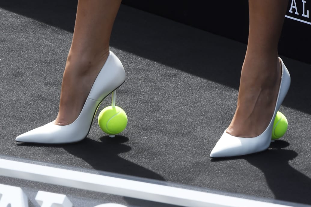 A close up photo of Zendaya's shoes