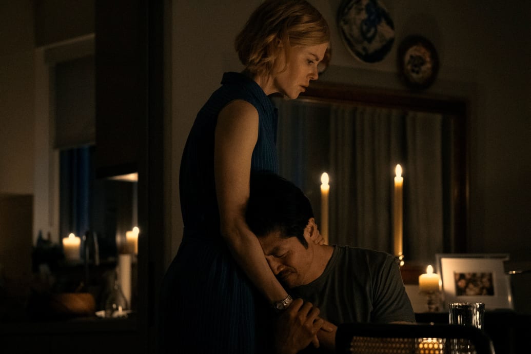 Margaret played by Nicole Kidman and Clarke played by Brian Tee in Expats fifth episode.