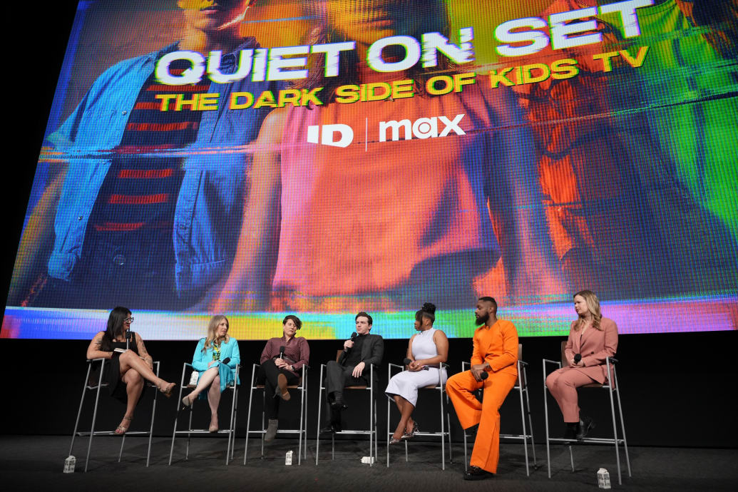 Drake Bell speaks on a panel for “Quiet on Set”