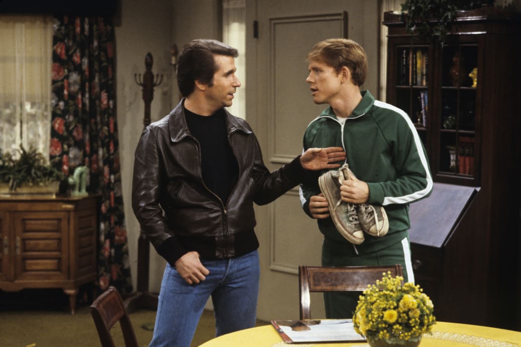 Henry Winkler and Ron Howard in "Happy Days"