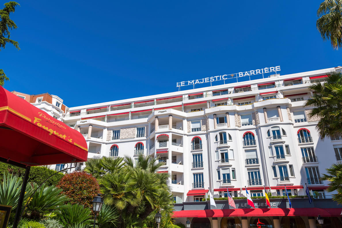The exterior of Hotel Le Majestic.