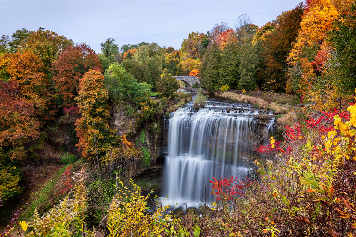 An image of Webster's Falls located in Spencer Gorge near Hamilton, Ontario, Canada.