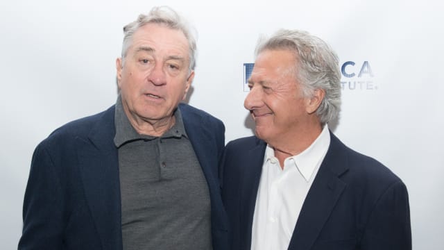 Robert De Niro and Dustin Hoffman at screening. 