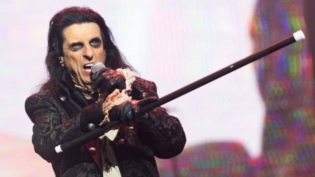 Alice Cooper performs on stage with Hollywood Vampires in Glasgow, Scotland