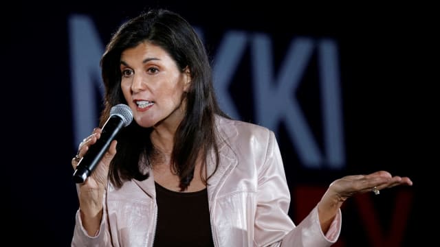 Nikki Haley, former governor of South Carolina and former ambassador to the United Nations, holds a rally in Myrtle Beach, South Carolina