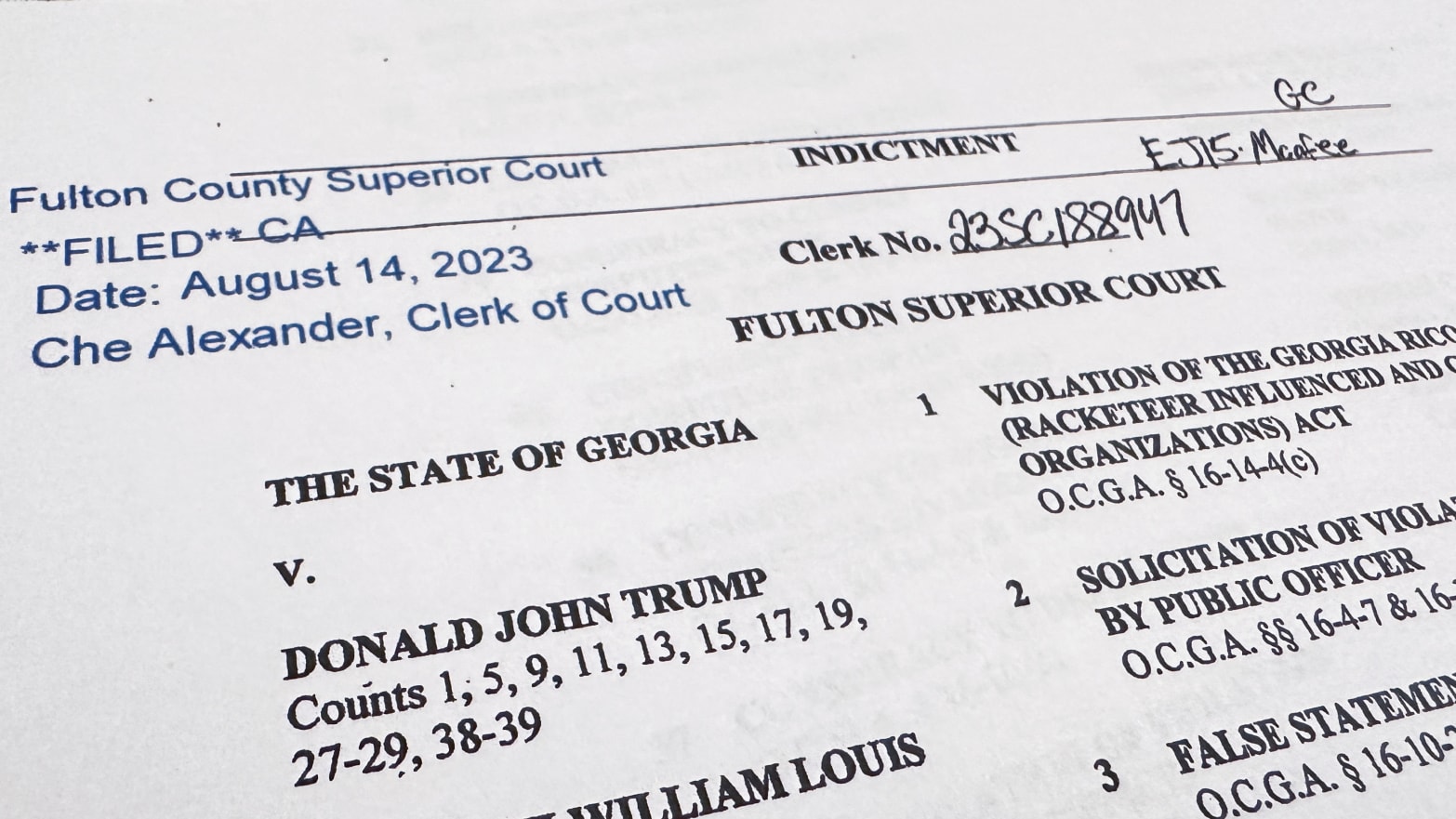 Trump Indictment: Fulton County Clerk Takes the Blame for Charging