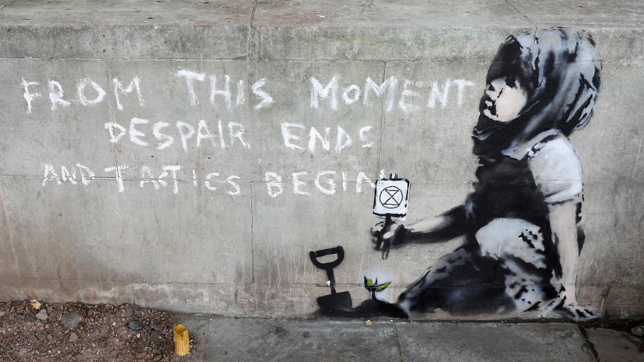 Possible Banksy Mural Spotted at London’s Marble Arch After Extinction Rebellion Protests