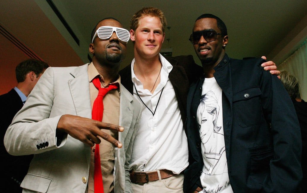 Kanye West, Diddy, and Prince Harry