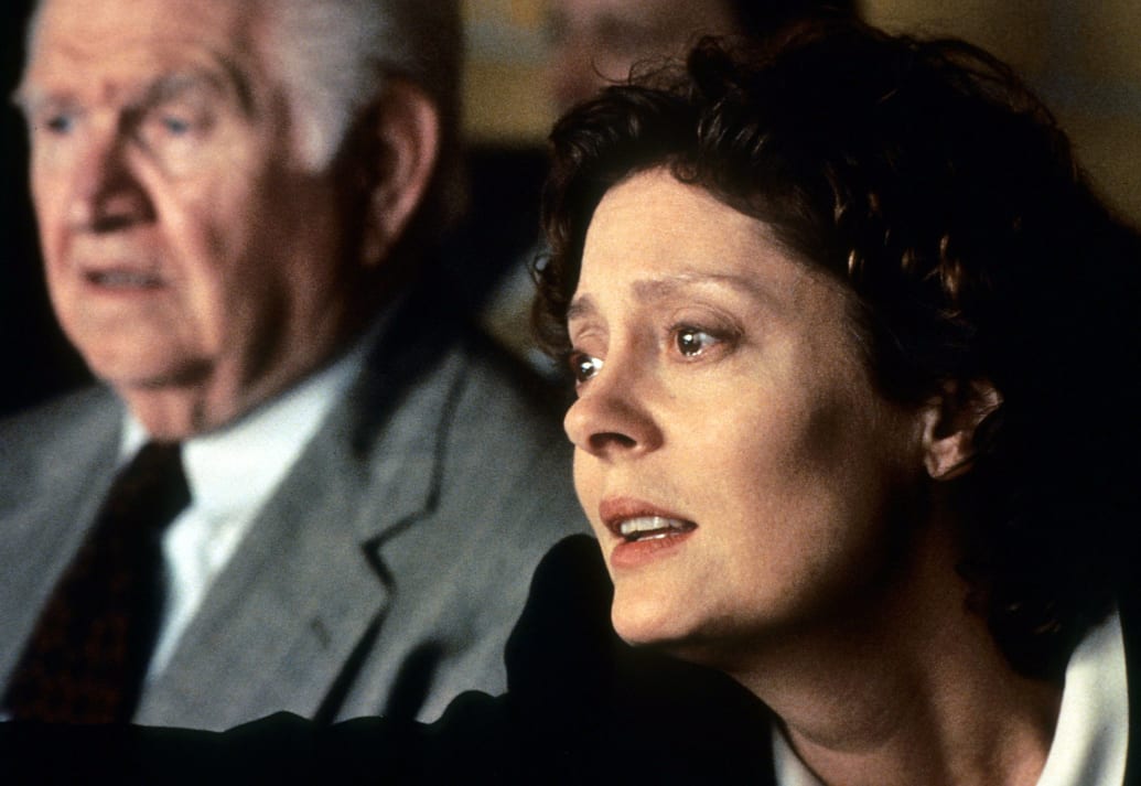 Robert Prosky, left, and Susan Sarandon in a scene from the film 'Dead Man Walking', 1995.