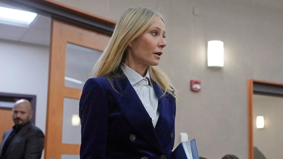 Gwyneth Paltrow enters the courtroom for her trial, March 30, 2023, in Park City, Utah.