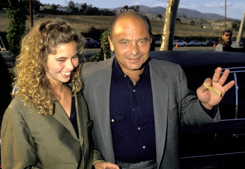 Burt Young and daughter Anne Morea during a charity 1987 charity event at Julie Andrews’ California home.