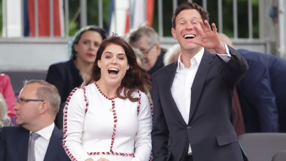 Britain’s Princess Eugenie and Jack Brooksbank wave at BBC’s Platinum Party at the Palace to celebrate the Queen's Platinum Jubilee in front of Buckingham Palace, London, Britain June 4, 2022. 