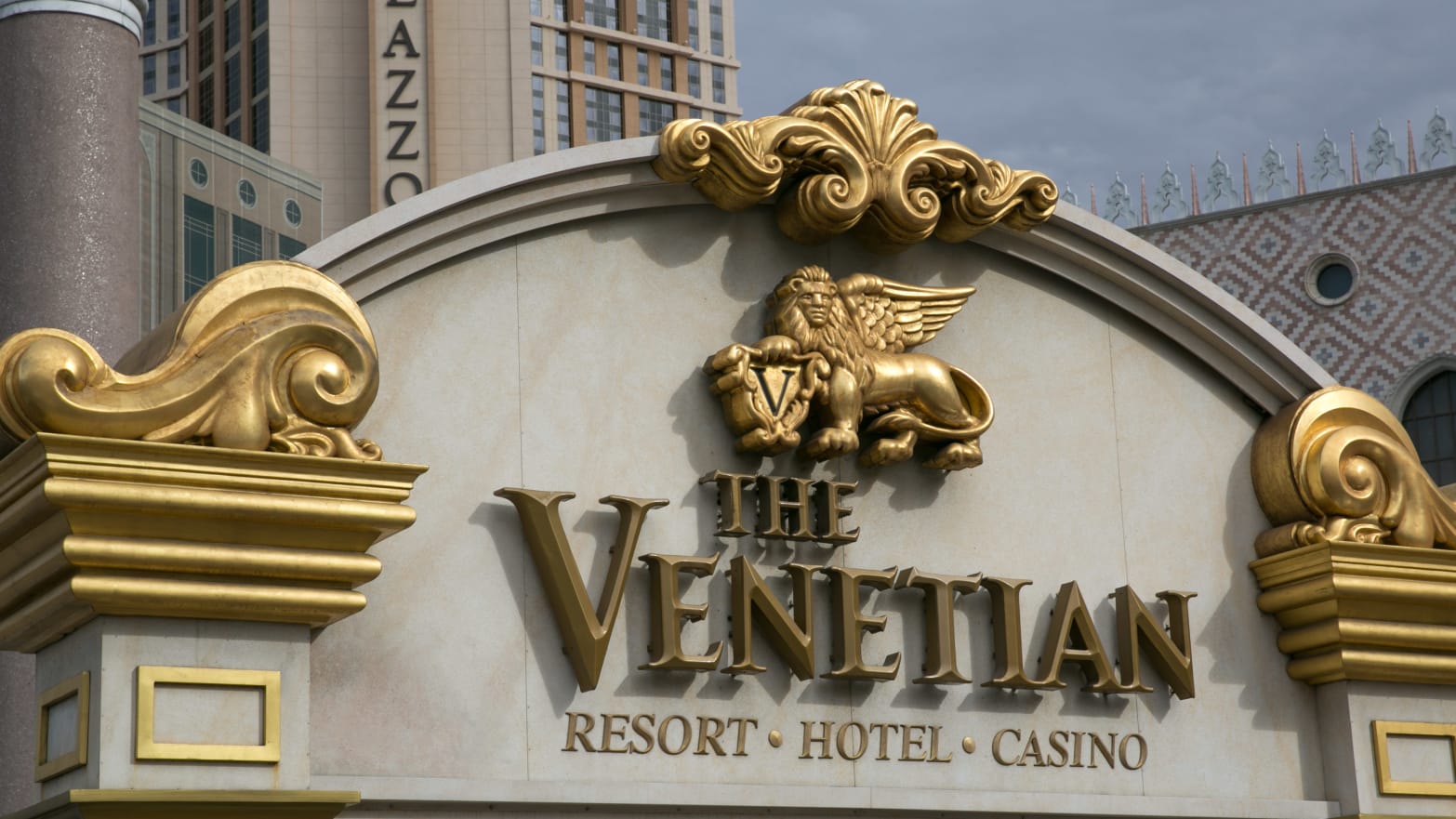 A photo of the entrance to The Venetian Resort in Las Vegas, Nevada. 