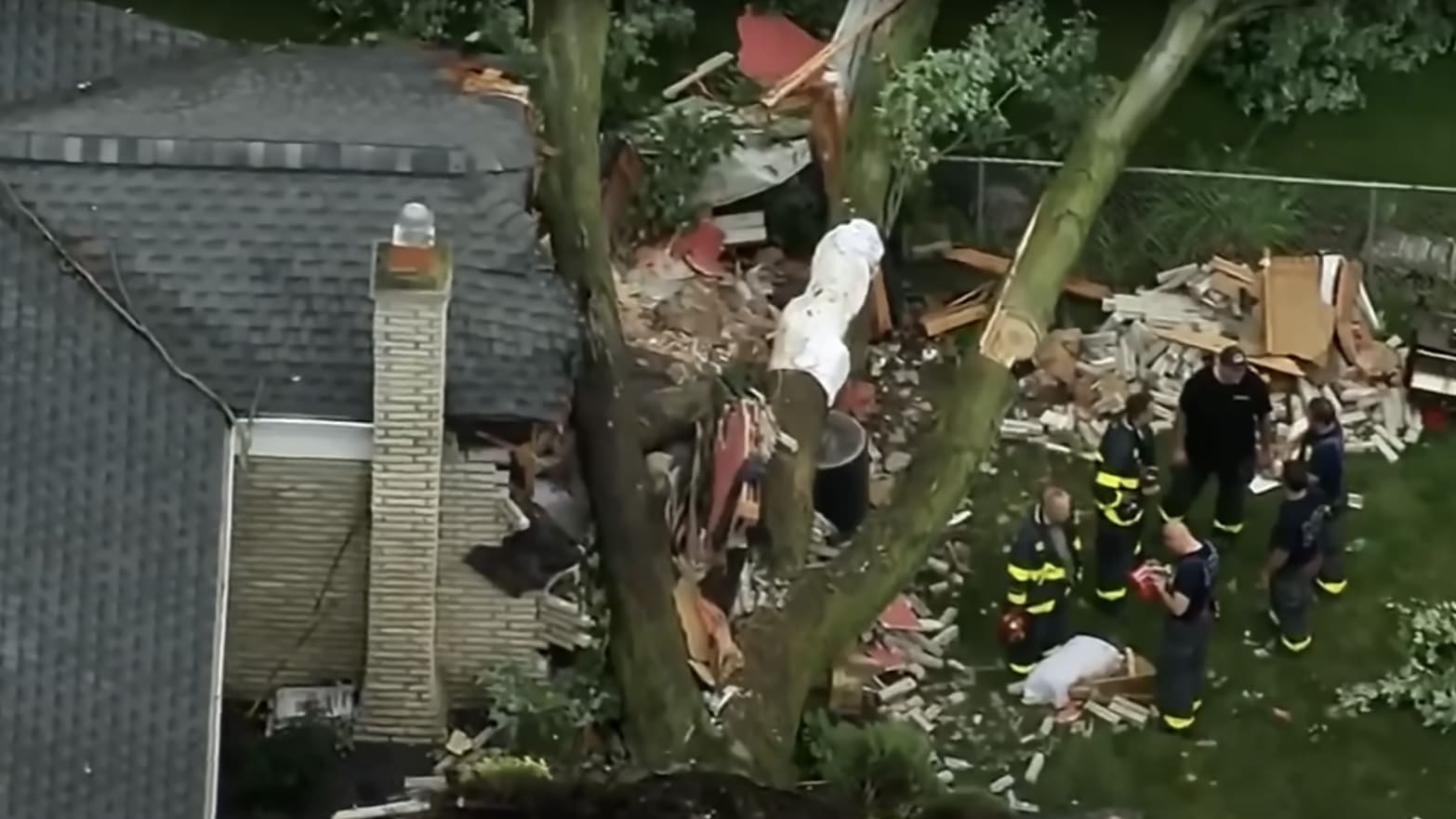 A toddler was killed when a tornado brought down a tree on a home in Livonia, Michigan.