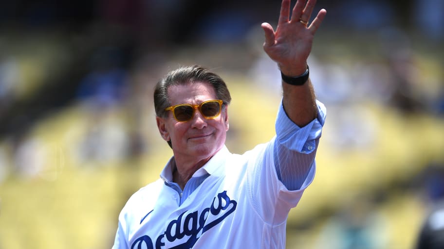 Steve Garvey was honored during pregame ceremonies for the 40th anniversary of the 1981 World Series team