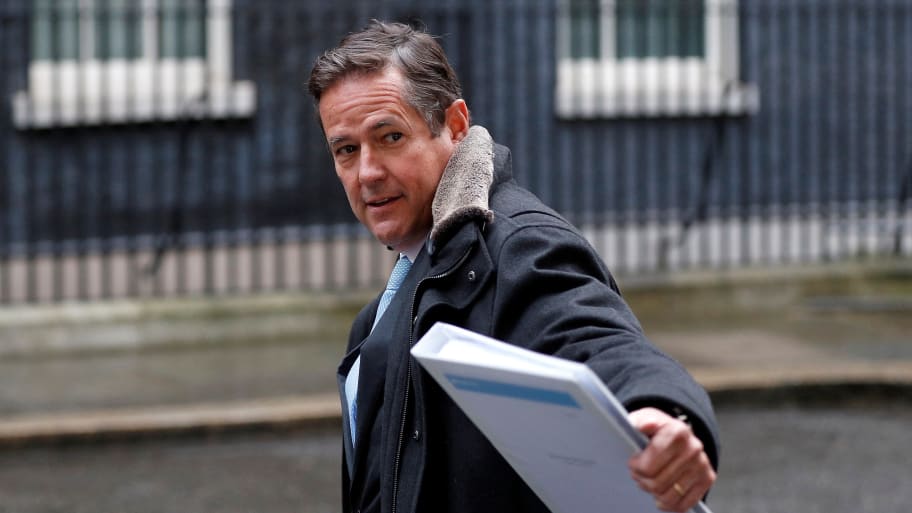 Jes Staley arrives at 10 Downing Street in London, Britain