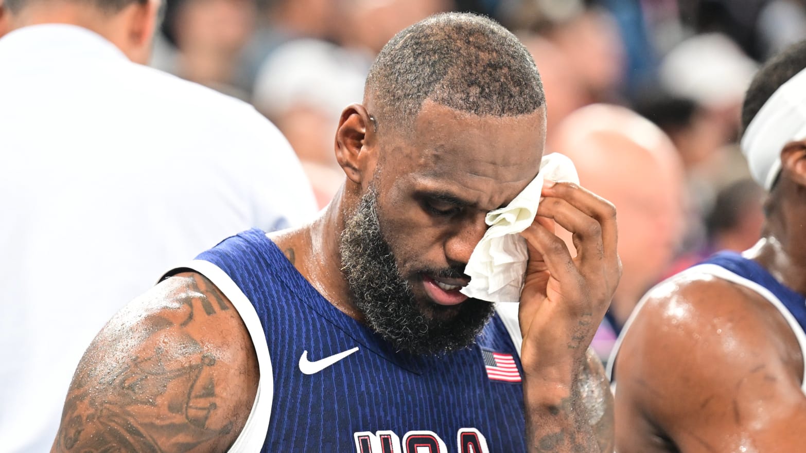 LeBron Needed Four Stitches After Being Elbowed in Head at the Olympics